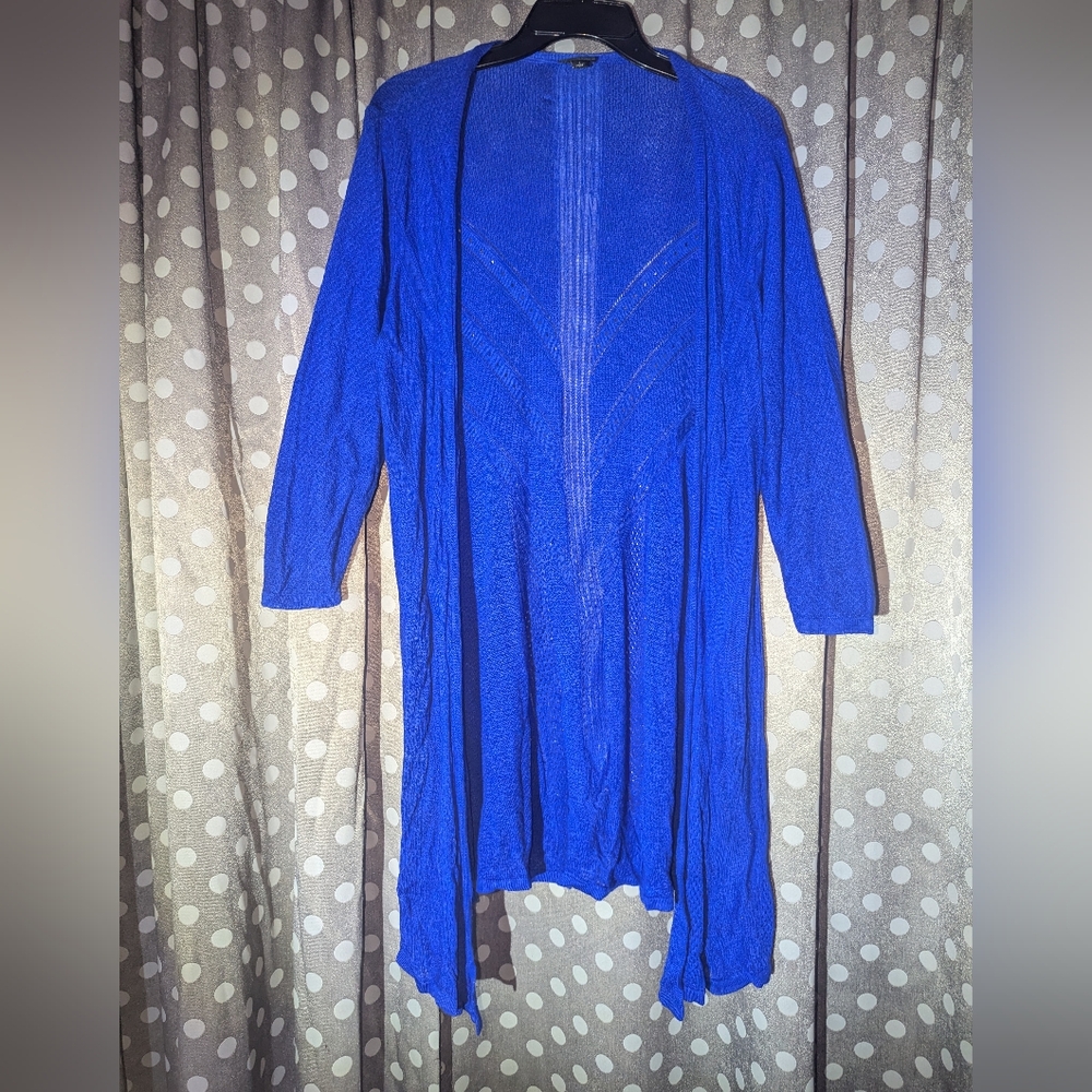 TORRID Long Open 3/4 Sleeves Chevron Knit Vibrant Cardigan 1x(14-16)